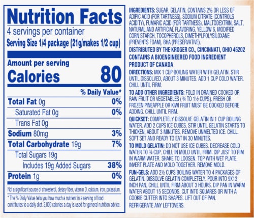 Kroger® Orange Gelatin Dessert Mix Perspective: back
