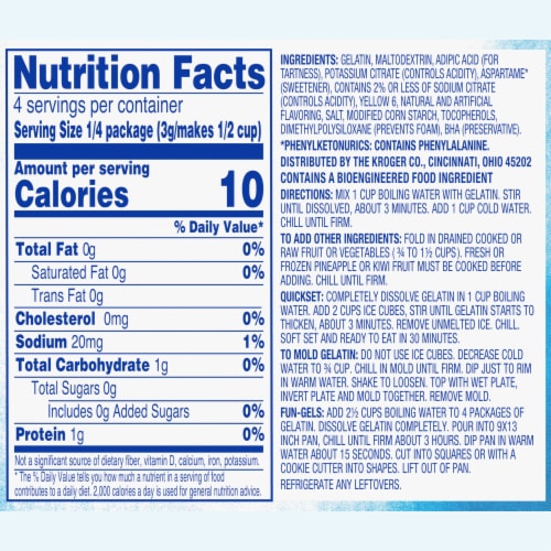 Kroger® Sugar Free Orange Gelatin Dessert Mix Perspective: back