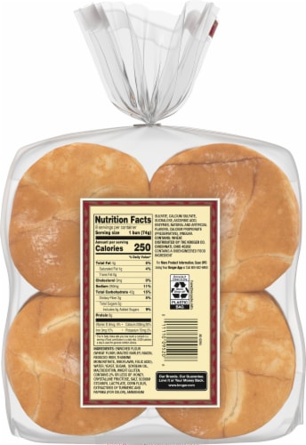 Western Hearth® Hawaiian Extra Large Sandwich Buns Perspective: back