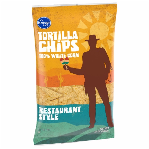Kroger® 100% White Corn Restaurant Style Tortilla Chips Perspective: back
