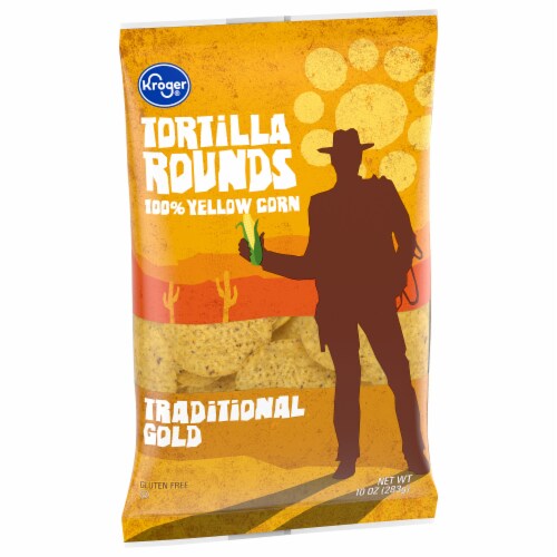Kroger® Traditional Yellow Rounds Tortilla Chips Perspective: back