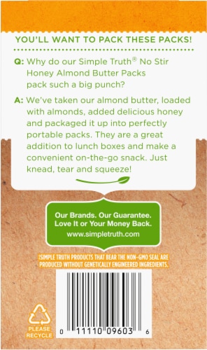 Simple Truth® Honey Almond Butter Pouch Perspective: back