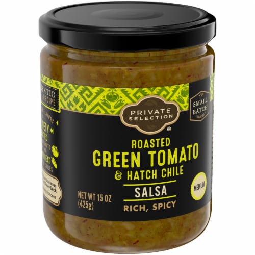 Private Selection® Roasted Green Tomato & Hatch Chili Salsa Perspective: back