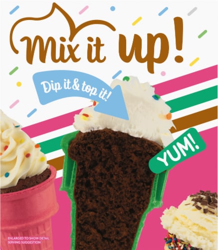 Kroger® Rainbow Ice Cream Cones Perspective: back