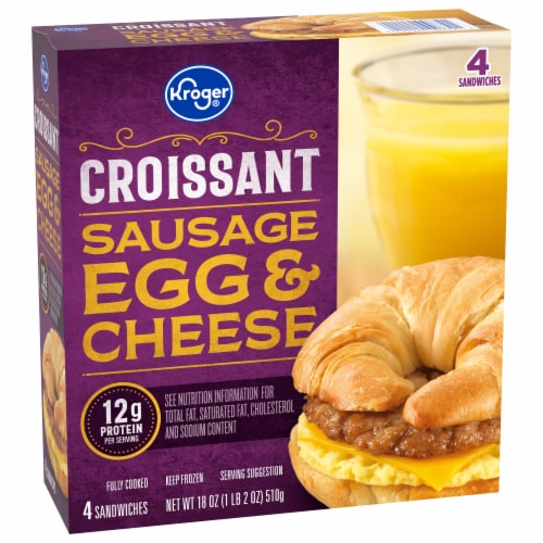 Kroger® Sausage Egg & Cheese Croissant Perspective: back