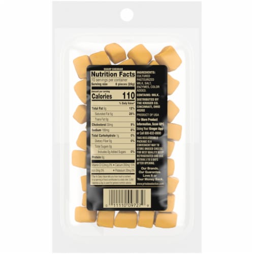 Private Selection® Sharp Cheddar Cheese Cubes Perspective: back