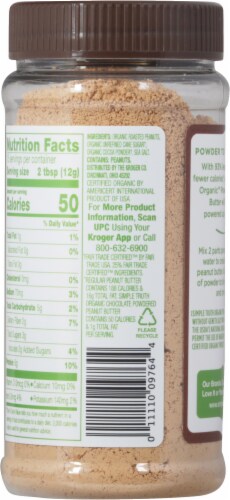 Simple Truth Organic™ Powdered Chocolate Peanut Butter Perspective: back