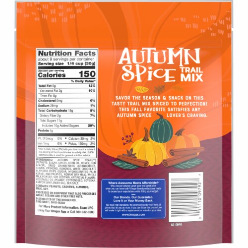 Kroger® Autumn Spice Trail Mix Perspective: back