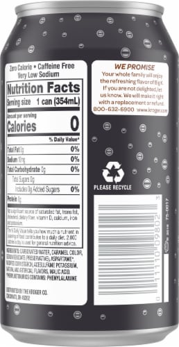 Big K® Zero Calorie Root Beer Soda Cans Perspective: back