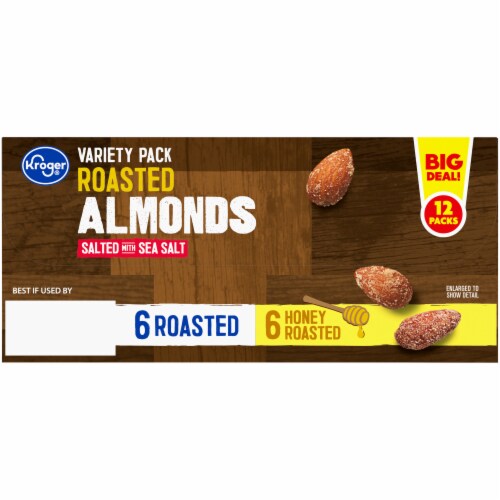Kroger® Roasted Almonds Salted with Sea Salt Variety Pack Perspective: back