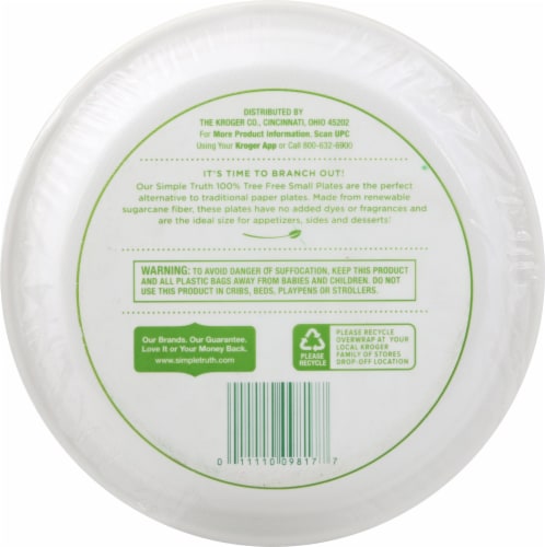 Simple Truth® Tree Free Dessert & Appetizer Paper Plates Perspective: back