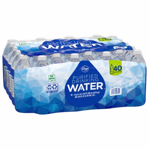 Kroger® Purified Bottled Water, 40 bottles / 16.9 fl oz