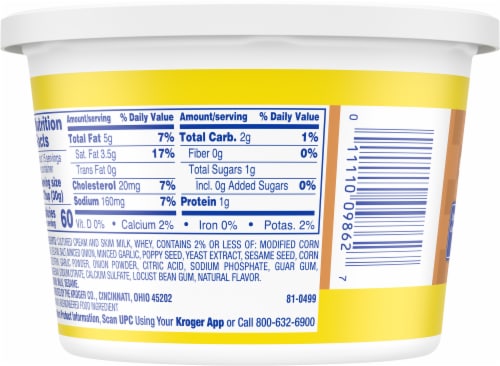 Kroger® Everything Bagel Flavored Sour Cream Dip Perspective: back