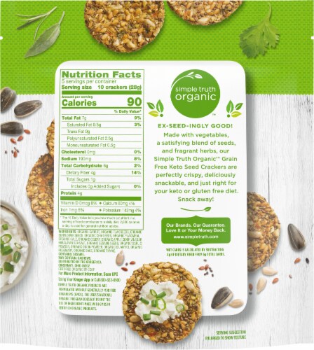 Simple Truth Organic™ Grain Free Keto Herb Seed Crackers Perspective: back