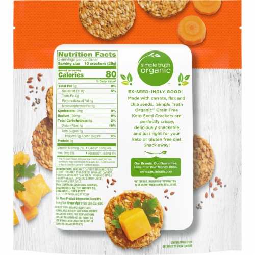 Simple Truth Organic™ Keto Carrot Seed Crackers Perspective: back