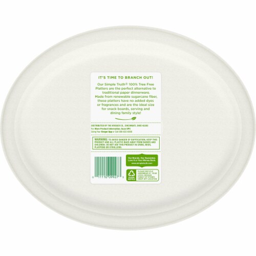 Simple Truth® Tree Free Paper Plates Dinner Platters Perspective: back
