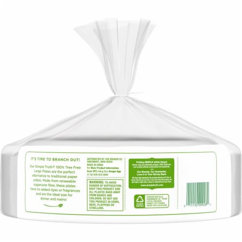 Simple Truth® 10-Inch Tree Free Large Paper Plates Perspective: back