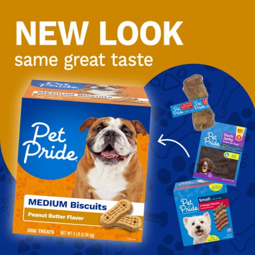 Pet Pride Medium Biscuits Dog Treats Peanut Butter Flavor 5 lb Kroger