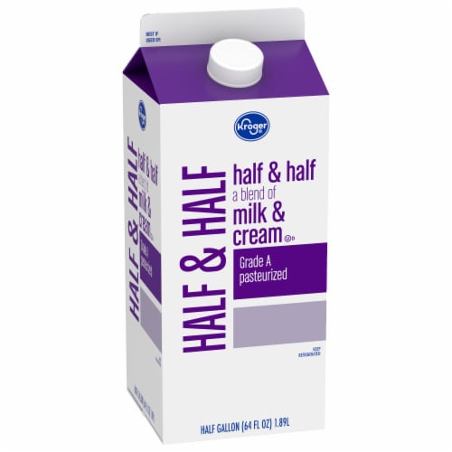 Kroger® Milk Half and Half Half Gallon Perspective: back