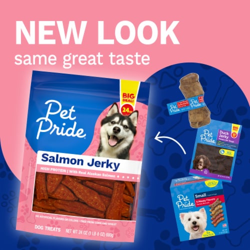 Pet Pride® Salmon Jerky BIG Deal! Perspective: back