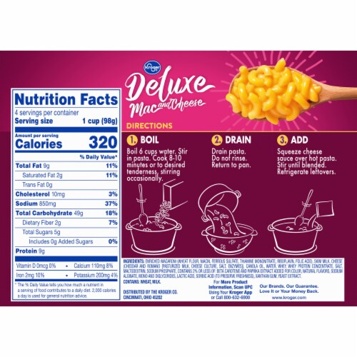Kroger® Deluxe Original Mac & Cheese Perspective: back