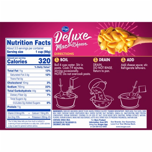Kroger® Deluxe Shells & Cheddar Mac & Cheese Perspective: back