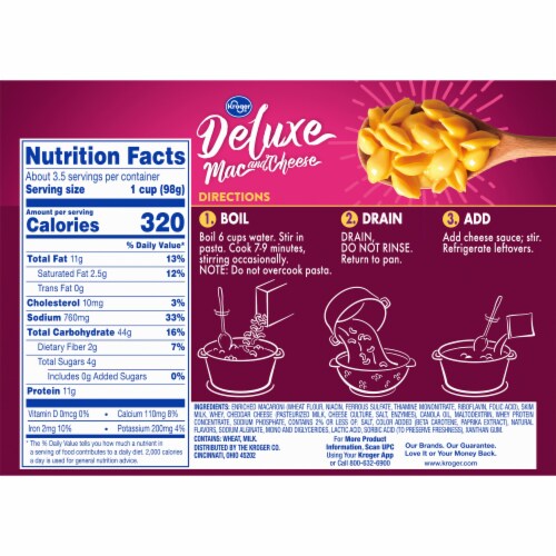 Kroger® Deluxe Shells & Cheddar Mac & Cheese Perspective: back