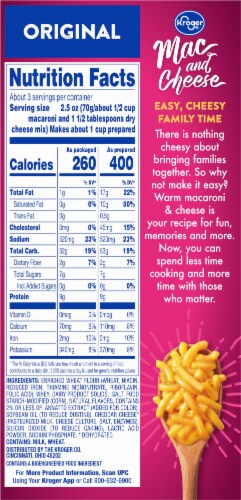 Kroger® Original Macaroni & Cheese Perspective: back