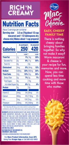 Kroger® Rich 'N Creamy Macaroni & Cheese Perspective: back