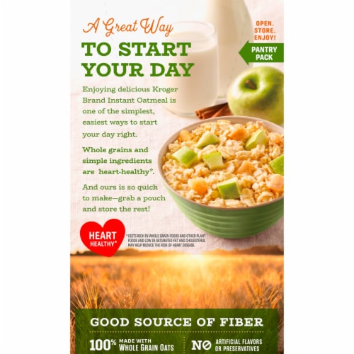 Kroger® Apple & Cinnamon Instant Oatmeal Perspective: back