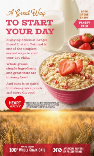 Kroger® Strawberries & Cream Instant Oatmeal Pouches Perspective: back