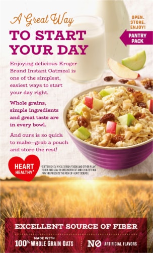 Kroger® Raisin Apple & Walnut Instant Oatmeal Perspective: back