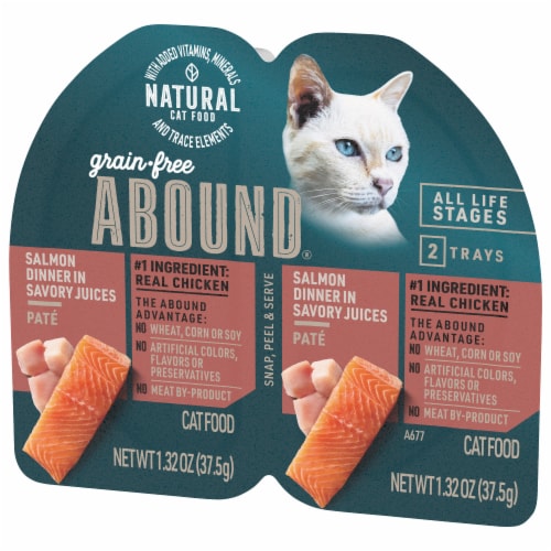 ABOUND Grain Free All Life Stages Wet Cat Food Salmon Dinner Pate Cups 2.6 oz Pay Less Super Markets