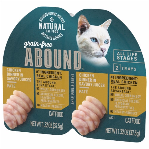 ABOUND® Grain Free All Life Stages Wet Cat Food Chicken Dinner Paté Cups Perspective: back