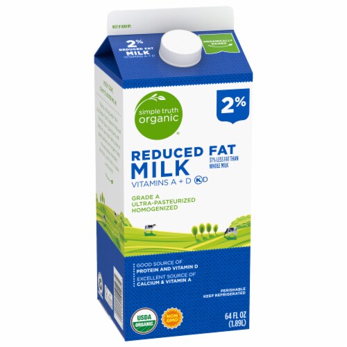 Simple Truth Organic 2% Reduced Fat Milk Perspective: back