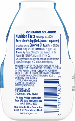 Kroger® Blue Raspberry Liquid Water Enhancer Perspective: back