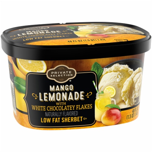 Private Selection® Mango Lemonade with White Chocolatey Flakes Sherbet Perspective: back