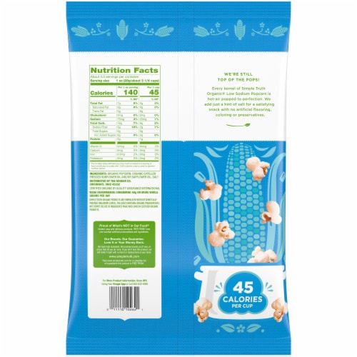 Simple Truth Organic® Low Sodium Popcorn Perspective: back