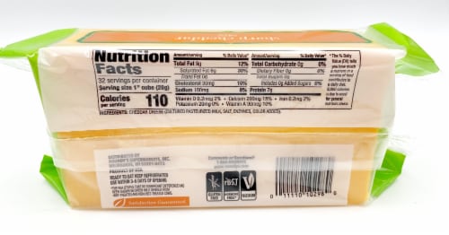 Roundy's Chunk Sharp Cheddar Cheese Perspective: back