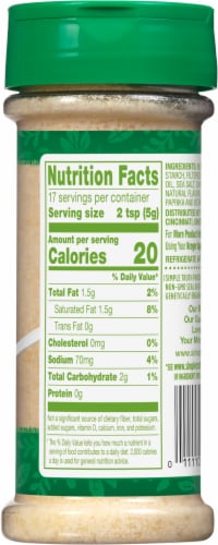 Simple Truth™ Plant-Based Non-Dairy Parmesan Style Cheez Perspective: back