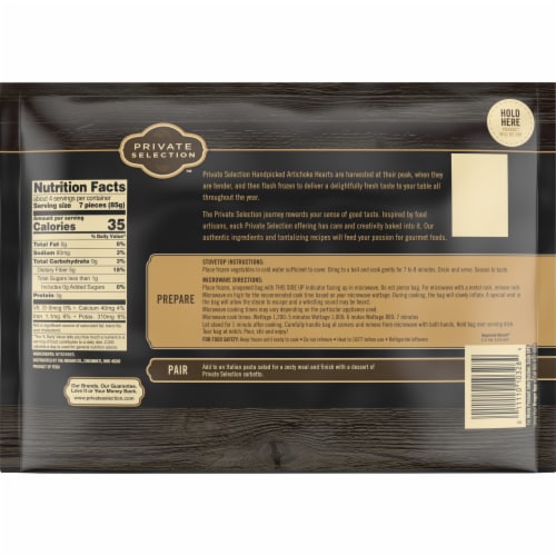 Private Selection™ Steamable Frozen Artichoke Hearts Perspective: back