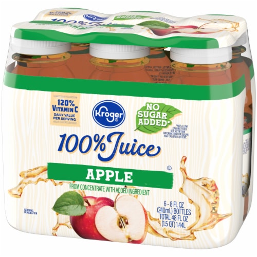 Kroger® No Sugar Added 100% Apple Juice Perspective: back
