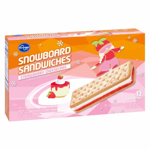 Kroger® Strawberry Cheesecake Frozen Dairy Dessert Sandwiches Perspective: back
