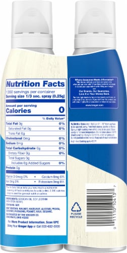 Kroger® Non Stick Vegetable Oil Cooking Spray Twin Pack Perspective: back