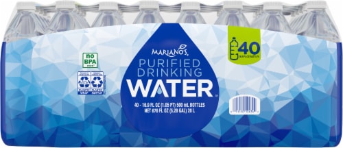 Mariano's® Purified Drinking Bottled Water Perspective: back
