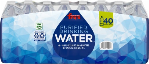 Fry's® Purified Drinking Bottled Water Perspective: back