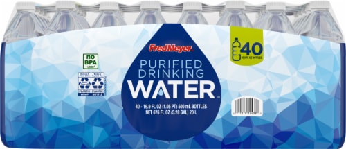 Fred Meyer® Purified Drinking Bottled Water Perspective: back