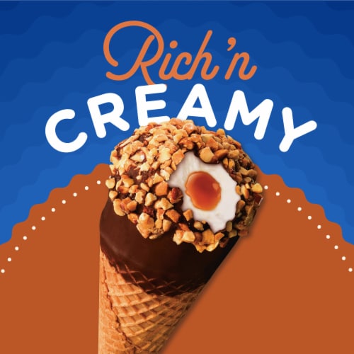 Kroger® Vanilla Caramel Frozen Dairy Dessert Sundae Cones Perspective: back