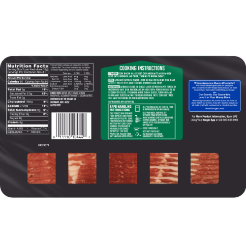 Kroger® Naturally Applewood Smoked Bacon Perspective: back