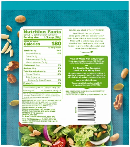 Simple Truth Savory Nut & Seed Salad Toppers Perspective: back